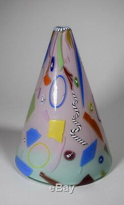 Richard Marquis Noble Effort Art Vase En Verre Avec Murrines