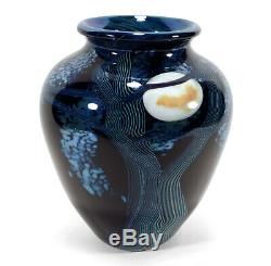 Richard Satava Chico Californie Art Studio Verre Mystérieux Harvest Moon Vase