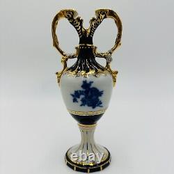 Royal Dux Bohemia Porcelaine Cobalt Vase Ornemental Bleu