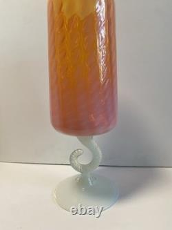 STELVIA Empoli Verre Orange Opalescent des Années 1960