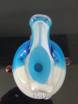 Sculpture de vase Murano en verre soufflé à la bouche, design italien de poisson des années 1960