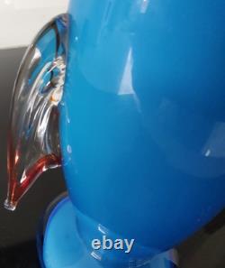 Sculpture de vase Murano en verre soufflé à la bouche, design italien de poisson des années 1960