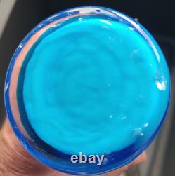 Sculpture de vase Murano en verre soufflé à la bouche, design italien de poisson des années 1960