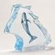 Sculpture En Acrylique Lucite Wyland Happy Dolphin &eacute;dition Limit&eacute;e 490/1500 Sign&eacute;e 8