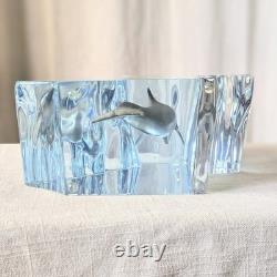 Sculpture en acrylique Lucite Wyland Happy Dolphin édition limitée 490/1500 signée 8