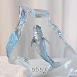 Sculpture en acrylique Lucite Wyland Happy Dolphin édition limitée 490/1500 signée 8