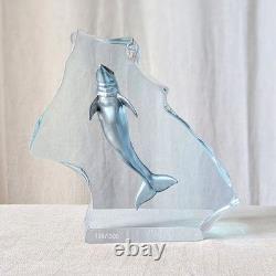 Sculpture en acrylique Lucite Wyland Happy Dolphin édition limitée 490/1500 signée 8