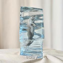 Sculpture en acrylique Lucite Wyland Happy Dolphin édition limitée 490/1500 signée 8