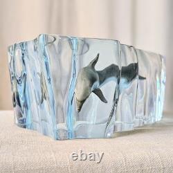 Sculpture en acrylique Lucite Wyland Happy Dolphin édition limitée 490/1500 signée 8