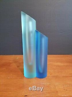 Signé Moser Cristal Art Glass Bud Vase Sculpture 9 Près De Mint Ultra Rare