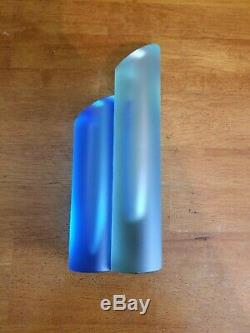 Signé Moser Cristal Art Glass Bud Vase Sculpture 9 Près De Mint Ultra Rare