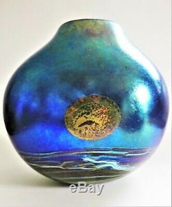 Signée À Siddy Langley Art Verre Vase