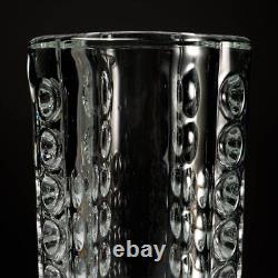 Sklo Union Art Glass Rudolf Jurnikl Rudolfova Hut Vase en cristal clair tchèque MCM