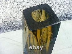 Sommerso Art Glass Vase Mandruzzato Facetted Glass 12 Pouces