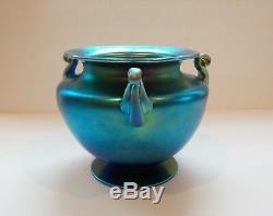 Steuben Bleu Irisé Aurene Art Glass Vase, Carder Era Mint