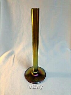 Steuben Gold Aurene Art Glass Vase À 8 Bâton Signé & # 2556 Carder Classic