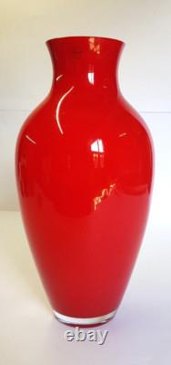 Superbe grand vase en verre d'art moderne contemporain Carlo Nason Murano PRÉ 2004