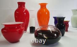 Superbe grand vase en verre d'art moderne contemporain Carlo Nason Murano PRÉ 2004