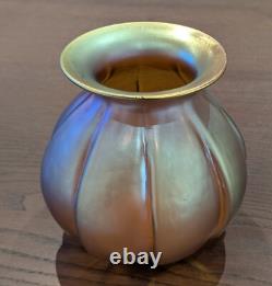 Superbe vase en verre d'art irisé WMF Myra vers 1920/30 par KARL WIEDMANN