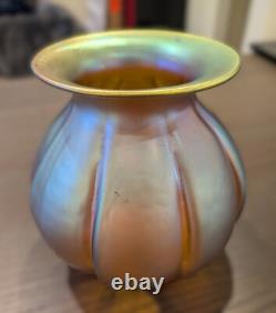 Superbe vase en verre d'art irisé WMF Myra vers 1920/30 par KARL WIEDMANN