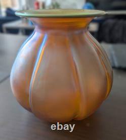 Superbe vase en verre d'art irisé WMF Myra vers 1920/30 par KARL WIEDMANN