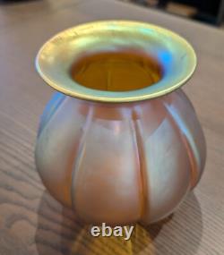 Superbe vase en verre d'art irisé WMF Myra vers 1920/30 par KARL WIEDMANN