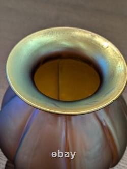 Superbe vase en verre d'art irisé WMF Myra vers 1920/30 par KARL WIEDMANN