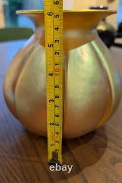 Superbe vase en verre d'art irisé WMF Myra vers 1920/30 par KARL WIEDMANN