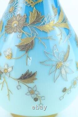 Thomas Webb, vase en verre artistique décoré de dorure. Possiblement Jules Barbie