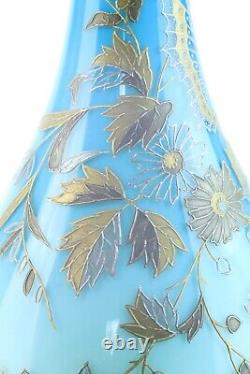 Thomas Webb, vase en verre artistique décoré de dorure. Possiblement Jules Barbie
