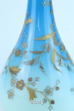 Thomas Webb, vase en verre artistique décoré de dorure. Possiblement Jules Barbie