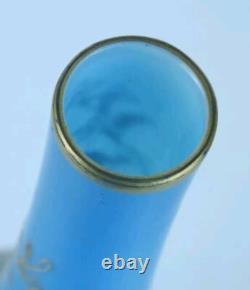 Thomas Webb, vase en verre artistique décoré de dorure. Possiblement Jules Barbie