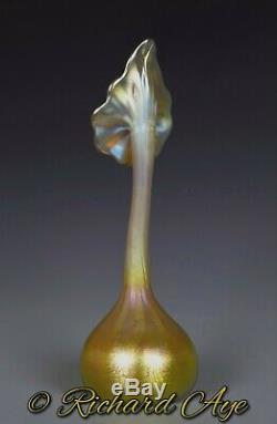 Tiffany Favrile Vase En Verre D'art Doux En Chaire Vers 1904