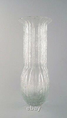 Très Grand Timo Sarpaneva Pour Iittala, Vase En Verre D'art. Dans Les Années 1970