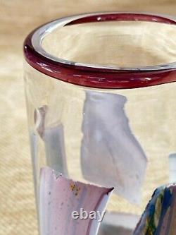 Trial Par Paul Barcroft Denby The Glass Studio Bue Art Vase En Verre Grand 9