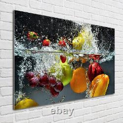 Tulup Impression sur verre Art mural Image Image 100x70cm Fruits et légumes