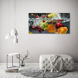 Tulup Impression sur verre Art mural Image Photo 120x60cm Fruits et légumes