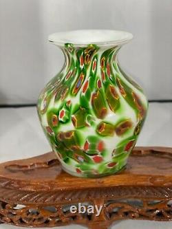 Un Rare Vase Millefiori / Millefleur De Murano Italie