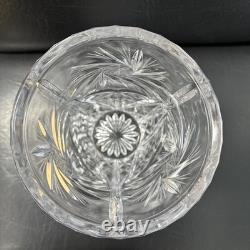 VASE EN CRISTAL DE PLOMB VINTAGE EN ÉTOILE À 8 POINTES 5 1/4 DIA X 9.5 TALL 2.5kg