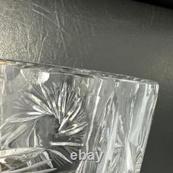 VASE EN CRISTAL DE PLOMB VINTAGE EN ÉTOILE À 8 POINTES 5 1/4 DIA X 9.5 TALL 2.5kg