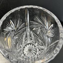 VASE EN CRISTAL DE PLOMB VINTAGE EN ÉTOILE À 8 POINTES 5 1/4 DIA X 9.5 TALL 2.5kg