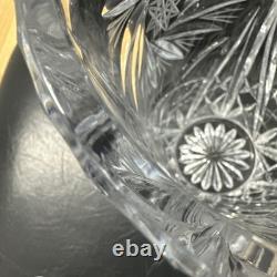VASE EN CRISTAL DE PLOMB VINTAGE EN ÉTOILE À 8 POINTES 5 1/4 DIA X 9.5 TALL 2.5kg