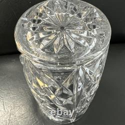 VASE EN CRISTAL DE PLOMB VINTAGE EN ÉTOILE À 8 POINTES 5 1/4 DIA X 9.5 TALL 2.5kg