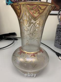 VASE EN VERRE ART NOUVEAU FRITZ HECKERT Marqué FH. 490/10. 1189