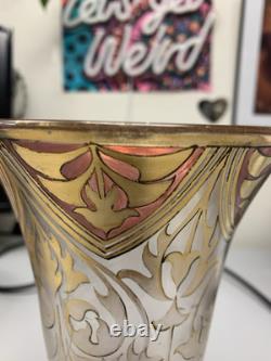 VASE EN VERRE ART NOUVEAU FRITZ HECKERT Marqué FH. 490/10. 1189