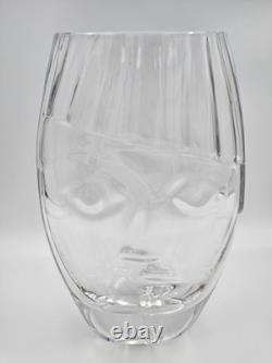 VASE EN VERRE CRISTAL TRANSPARENT 'RAMSES' MARTTI RYTKÖNEN ORREFORS RARE VINTAGE