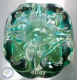 VASE EN VERRE D'ART JAPONAIS ENVIRON 1960, MI-XXE SIÈCLE, 20 CM DE HAUT