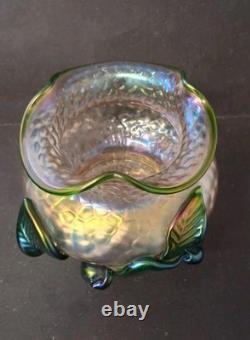 VASE EN VERRE D'ART NOUVEAU BOHÉMIEN ANTIQUE Kralik, vers 1900