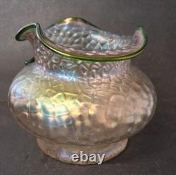 VASE EN VERRE D'ART NOUVEAU BOHÉMIEN ANTIQUE Kralik, vers 1900