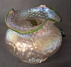 VASE EN VERRE D'ART NOUVEAU BOHÉMIEN ANTIQUE Kralik, vers 1900